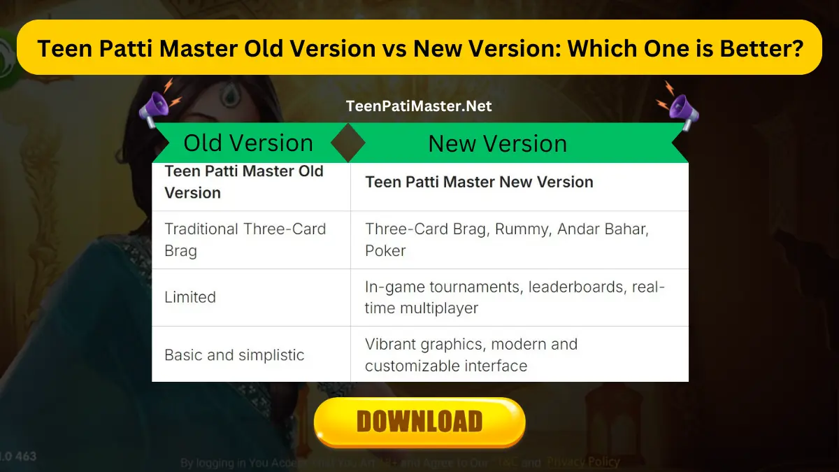 Teen Patti Master Old Version vs New Version Which One is Better